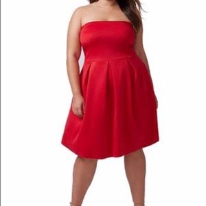 Fit and Flare Strapless Dress